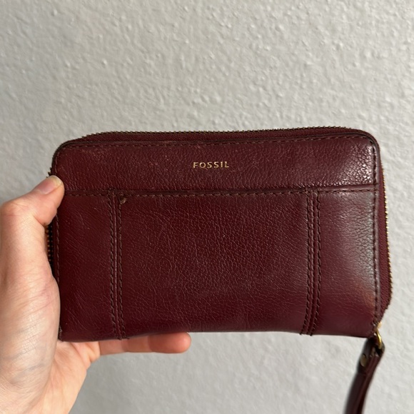 Fossil Crossbody Purse with matching Wallet leather - Picture 9 of 12